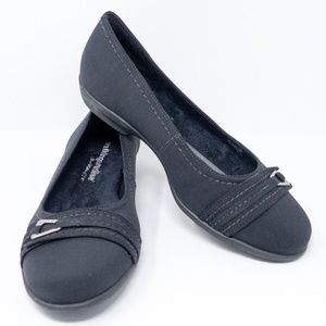 Womens Walking Cradles Flynn Black Flats Size 8.5W